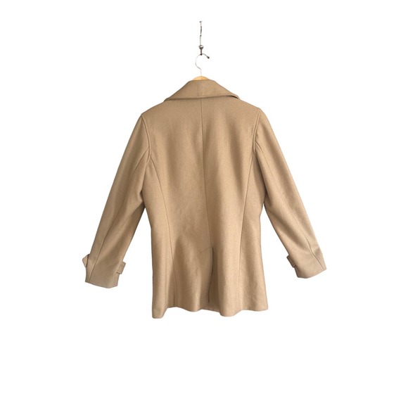 GAP Wool Blend Classic Double Breasted Camel/Tan Peacoat Women’s M - Picture 3 of 9